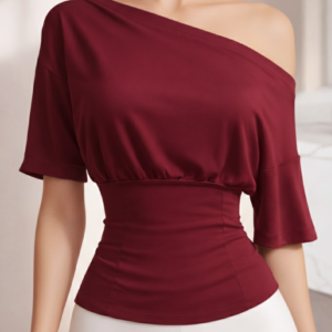 Signature BURGUNCO Off Shoulder Top